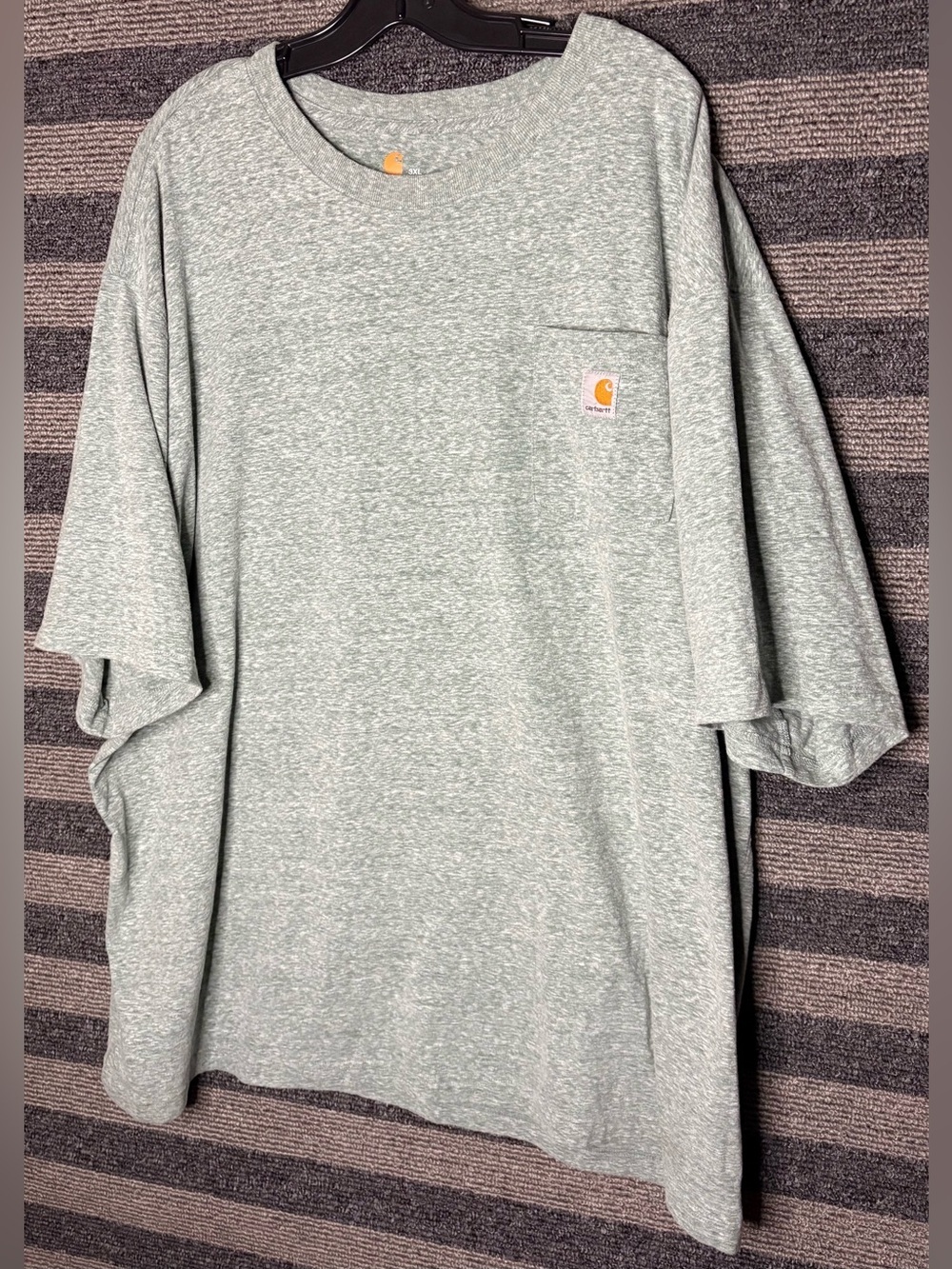 Carhartt Heather Grey Original Fit Short Sleeve Pocket T-Shirt Men’s 3XL EUC